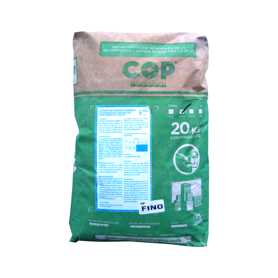 Estucop Concreto Aparetne 20Kg
